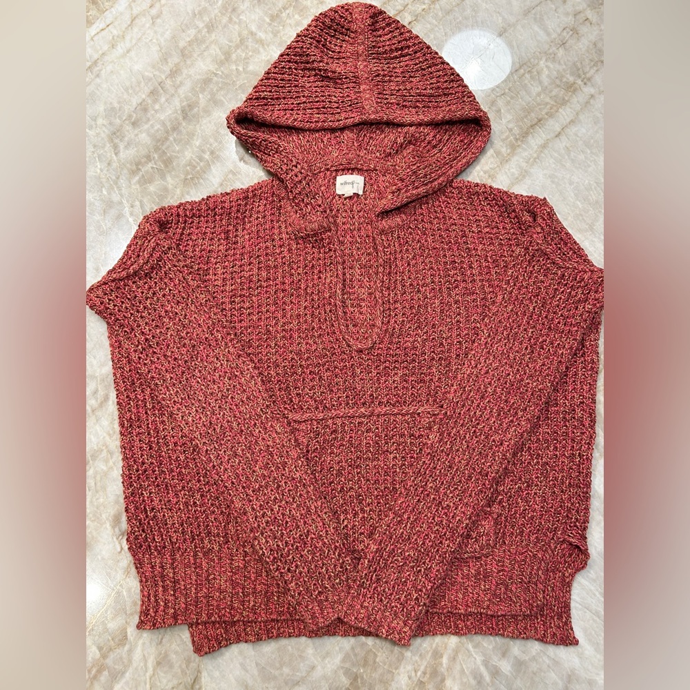 Aritzia Wilfred Free Women’s Chunky Hooded Knit Sweater| XS | 100% Cotton